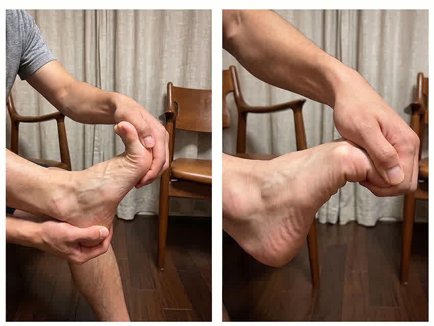 足指グーパー運動の写真