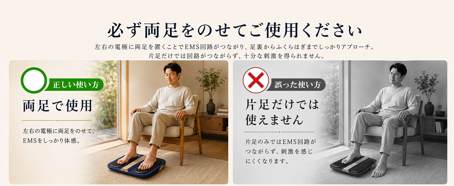 必ず両足で使用