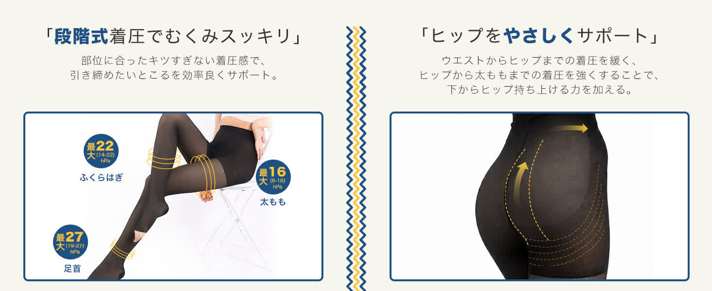 Mediken 着圧レギンス　つま先あり　ME141