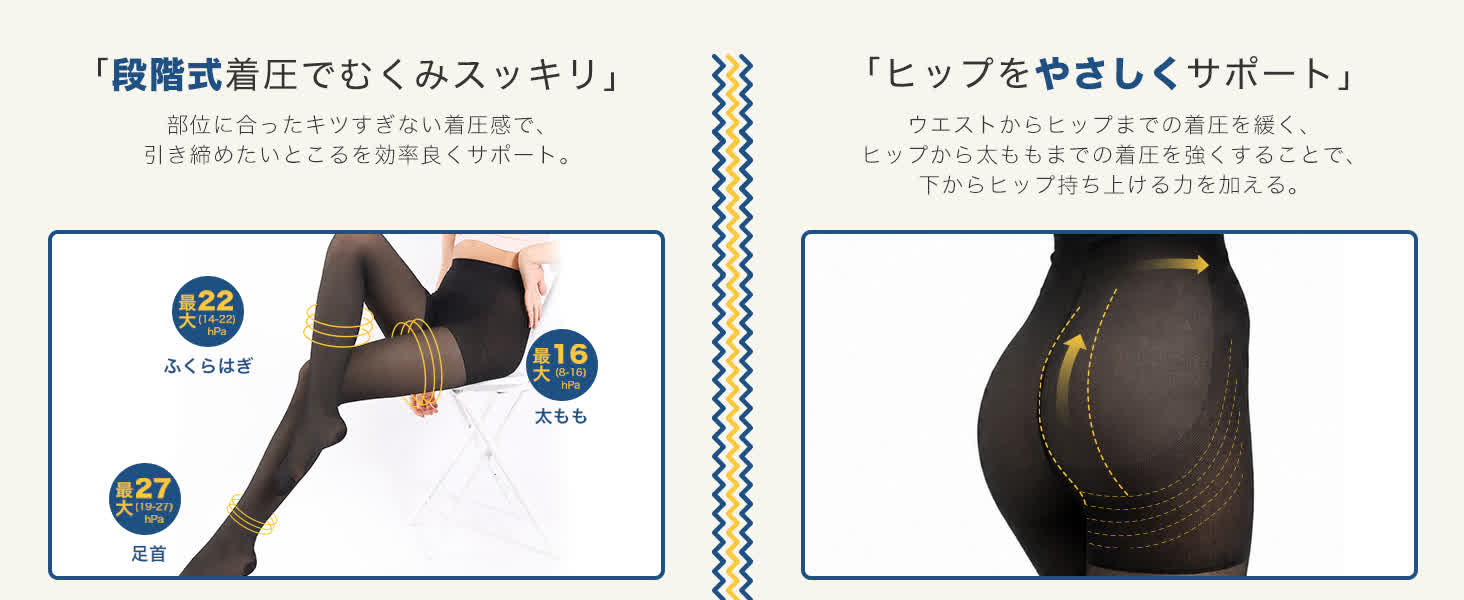 Mediken 着圧レギンス　つま先あり　ME142